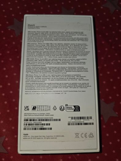 Empty box for iPhone 14