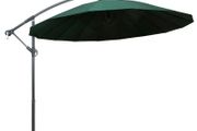 Hanging Parasol Green 3 m Aluminium Pole