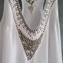 LUCUMA White and Silver Rayon Maxi Sz M/L (Fit 12/14UK) - BNWT Image 6