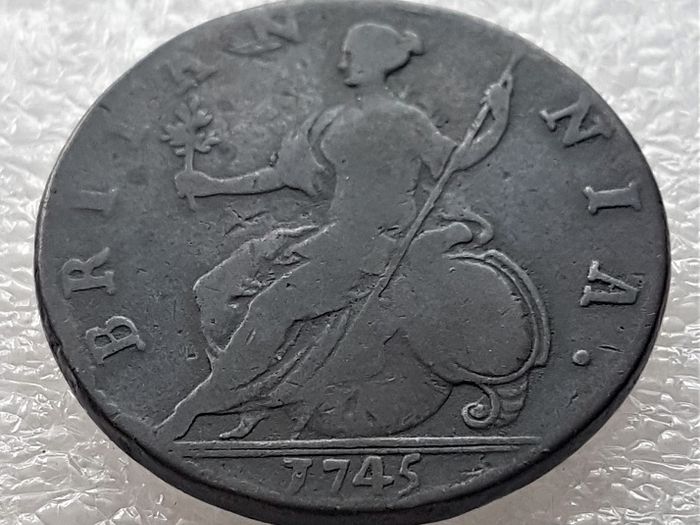 Britanniar  1745  George  Ll   Half Penny