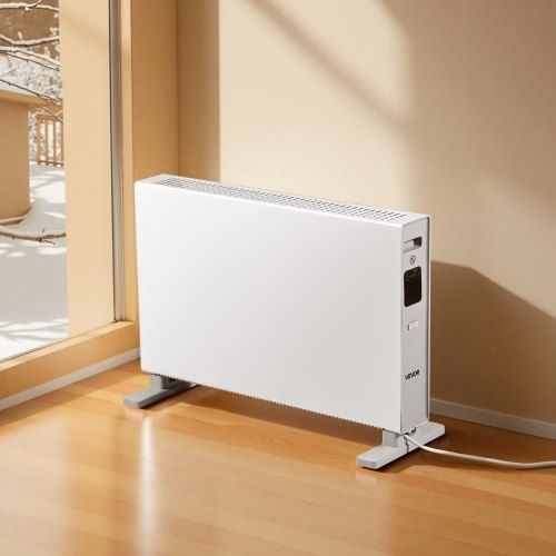 Convection Panel Heater, 2000W Electric Panel Space Heater with Remote & Touch Control, 3 Modes, 24H Timer, Stand or Wall Mount Design with Anti-Tipping & Overheat Protection for Home and Office