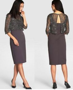Gina Bacconi Bacconi dress in Pewter.