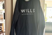 Jack Wills navy round neck printed jumper