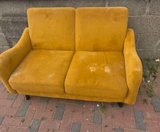 free sofa 120cm width 80cm height. Going in skip today