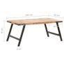 Dining Table 180x90x76 cm Solid Mango Wood Image 5