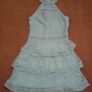 Prettylittlething Raine Dusty Blue Lace Panel Tiered Bodycon Dress Image 4