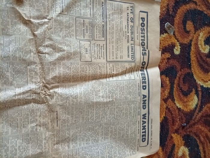 Vintage 1965 Evening Herald. Great for Framing (Showbands, Cinerama, classifieds, Ballyfermot)