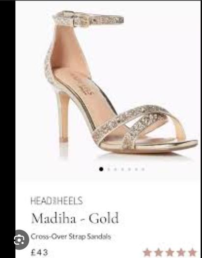 Dune Gold Strappy Sandals - Size 5 - Never worn