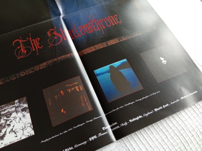 SATYRICON the shadowsthrone complete poster + flyer replica 1995 LP MINT