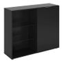 FMD Dresser with 1 Door and Open Shelving Black Image 2