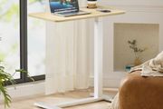 Adjustable Bedside Table with Swivel Hidden Wheels 70x40cm