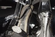 silver black heels size 36 39 40