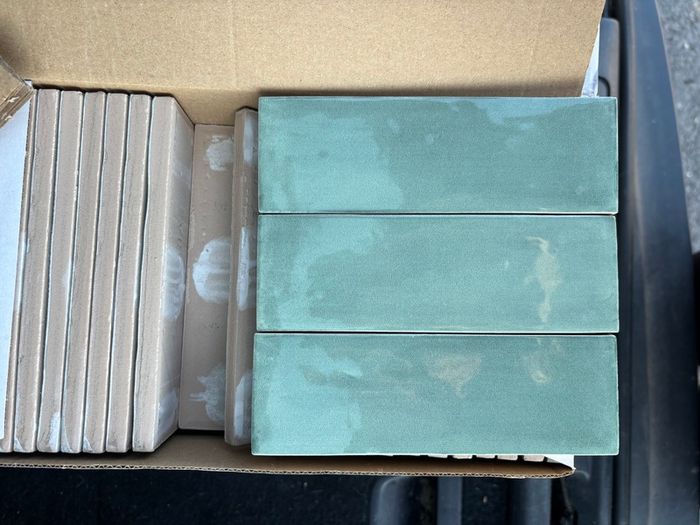 Tbrick Eucalyptus Glossy Tiles 7 Unopened Boxes Approx. 3msq