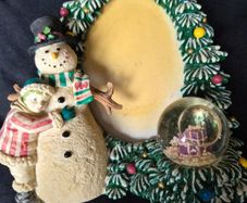Decorative resin Christmas photo frame