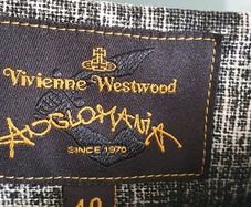 Vivienne Westwood Anglomania pencil skirt with pleated ruffle front and pockets Sz 40 (Fit 8UK)