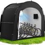 Bike Storage Tent Shed for 5 Bikes, Outdoor Portable 210D Oxford Thick PU4000 Waterproof Bike Cover with Ventilated Window, Bike Tent Fit for Bicycle, Lawn Mower, Garden Tools Image 6