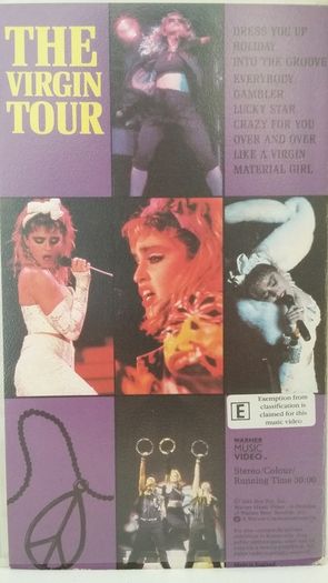 Madonna Live 1985 The Virgin Tour Vintage Vhs Pal Video Cassette Tape