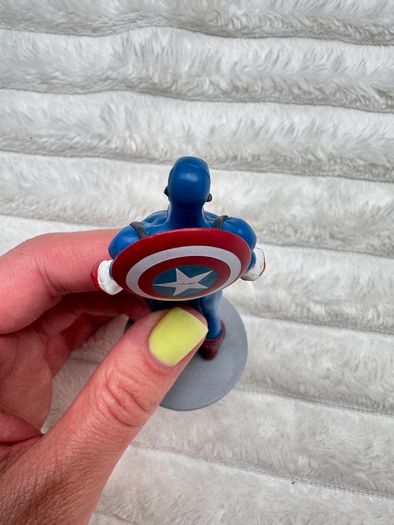 Captain America approx. 9 cm. Disney Super Hero Figure Marvel Cake Topper Used Please see photos