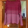 Noista x SHEIN Burgundy Striped Oversized Top Size L (UK 14 Loose Fit) Image 7