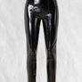 SPANXshape Black Faux Leather Patent High Waisted Sculpting Leggings.Size M Image 2