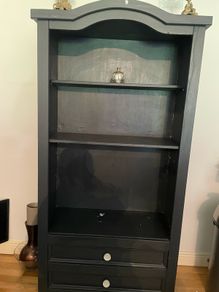 Black Display Cabinet with Two Draws