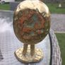 Heavy solid brass sailor with boat on back, 1979, D18 post 10e Image 3