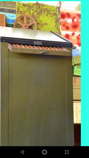 Vintage Steel Lethern Cabinet
