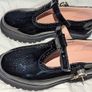 River Island Girls black mary jane heeled shoes UK5 Image 9