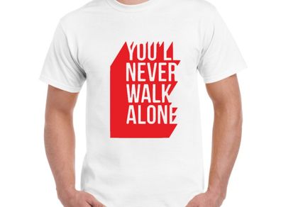 Liverpool You'll Never Walk Alone Adult T-shirt / Ynwa / Liverpool Novelty T-shirt/ Gift /