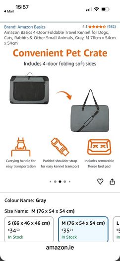 Dog travel crate