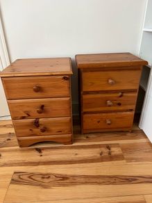 Wooden bedside locker x 2