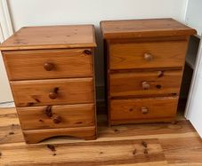 Wooden bedside locker x 2