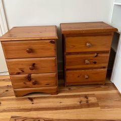 Wooden bedside locker x 2