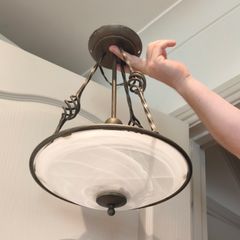wrought iron light fixture