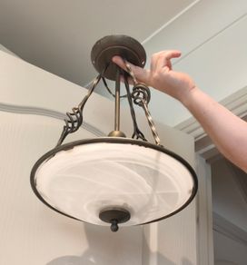 wrought iron light fixture