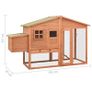 Chicken Coop with Nest Box Solid Fir Wood Image 9