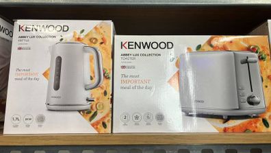 Kettle and Toaster Chrome and White