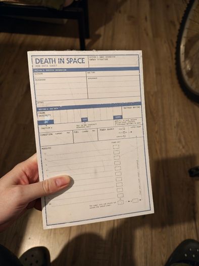 Death in Space TTRPG Book
