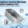 6 Pack Hotel Pans, 1/3 Size Anti-Jam Steam Pan, 0.8mm Thick Stainless Steel Restaurant Steam Table Pan, 4-Inch Deep Commercial Table Pan, Catering Storage Food Pan, for Industrial & Scientific Image 6