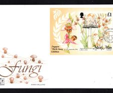 1995 Isle of Man Mushrooms Commemorative Stamp Miniature Sheet First Day Cover (FDC)