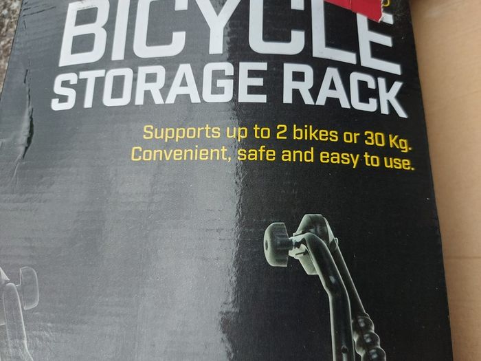 Welltool wall mounted Bicycle storage Rack, supports up to 2 Bikes, 30KG, in as new condition, never used