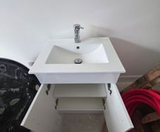 White Bathroom Vanity UnitWhite Bathroom Vanity Unit, Basin and Chrome Tap  Excellent Condition