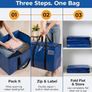 Heavy Duty Moving Boxes or Storage Bags Storage Bins with Lids, Large Moving Bags with Backpack Straps & Handles Moving Supplies for College Dorm or Christmas Decorations, 6 Pack Image 4