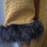 New Mustard Pala Doro  Fur Trim Coat Image 3