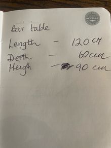 High  table and 2 stools