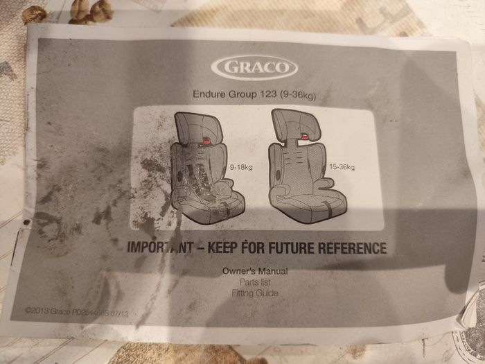 Graco Endure 1/2/3 Car Seat - Black/Grey