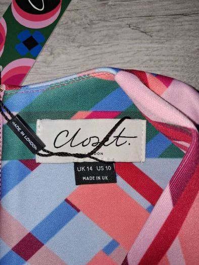 Brand New Closet London Bell Sleeve Wrap Dress - Size - U.K.14 - RRP - 80.00 - Open To Offers!!
