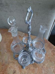 Vintage 5 piece condiment set
