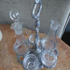 Vintage 5 piece condiment set
