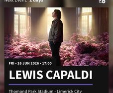 Lewis Capaldi Standing for Seating Ticket Swap